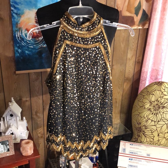 Stunning Vintage Sequin Blouse, Size Medium - Picture 3 of 14